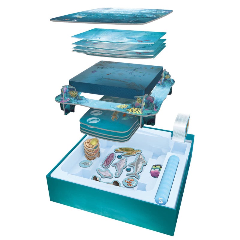 Sit Down! Dive Board Game - Unique Transparent Ocean Cards, Push Your Luck, Catch a Ride on a Sea Turtle or Dolphin - First to 23 Points Wins, 1-4 players, 20-30 mins, Ages 8+ - Image 3